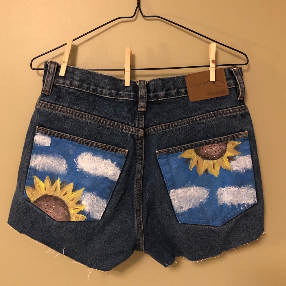Custom Painted Jean Shorts